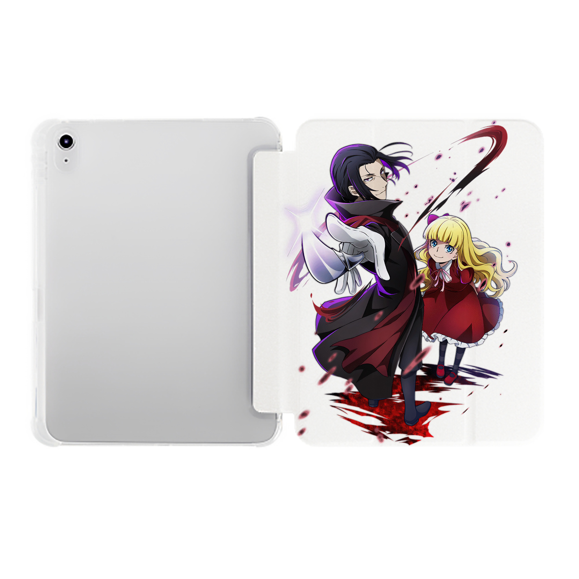 （画像用） 文豪ストレイドッグス Bungo Stray Dogs IPad ケース ペン収納付き 三つ折りスタンド PUレザー×シリコン 対応機種9.5/10.5/10.9インチ